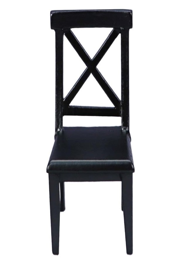 SAFIGLE Miniature Black Chair for 1 12 Scale Dollhouse Synthetic Material Mini Furniture Model Ideal Dollhouse Accessory for Creative Play and Decoration - Image 1